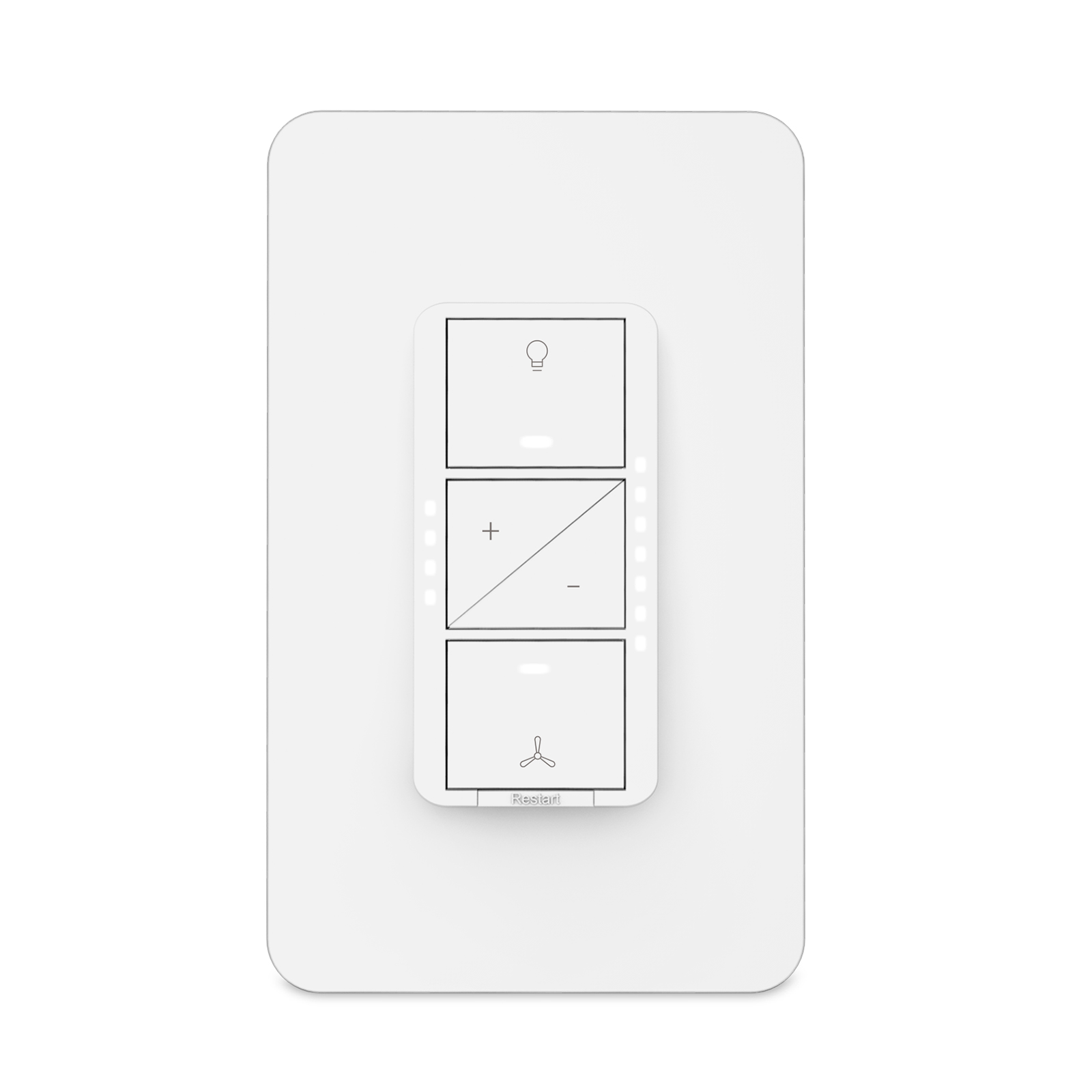 2 in 1 Smart Ceiling Fan Control and Light Dimmer Switch, Neutral Wire Needed, Single Pole 2