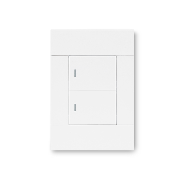 Veti 2 White 2 Lever 1 Way Wall Switch
