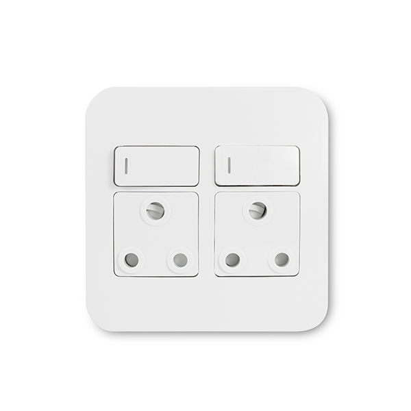 Veti 1 White Double Wall Plug
