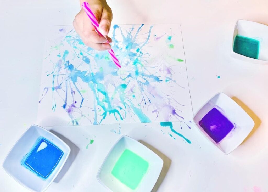 Blow Painting With Straws to Calm Emotion Lightly Sketch Orangeville