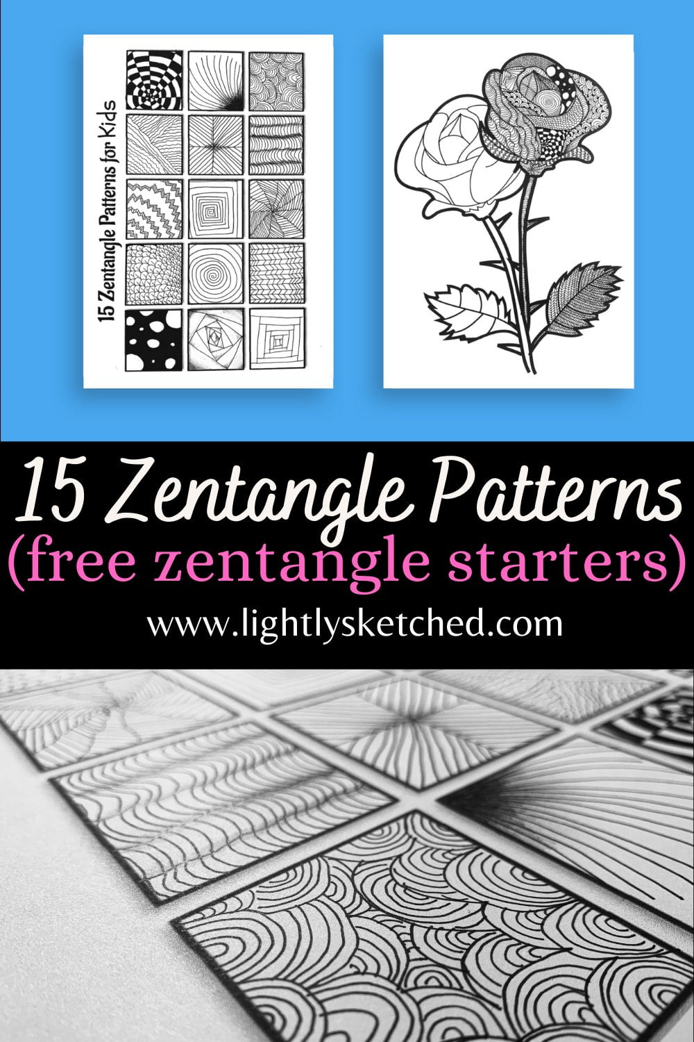 Zentangles Mindfulness Activities For Kids Lightly Sketched
