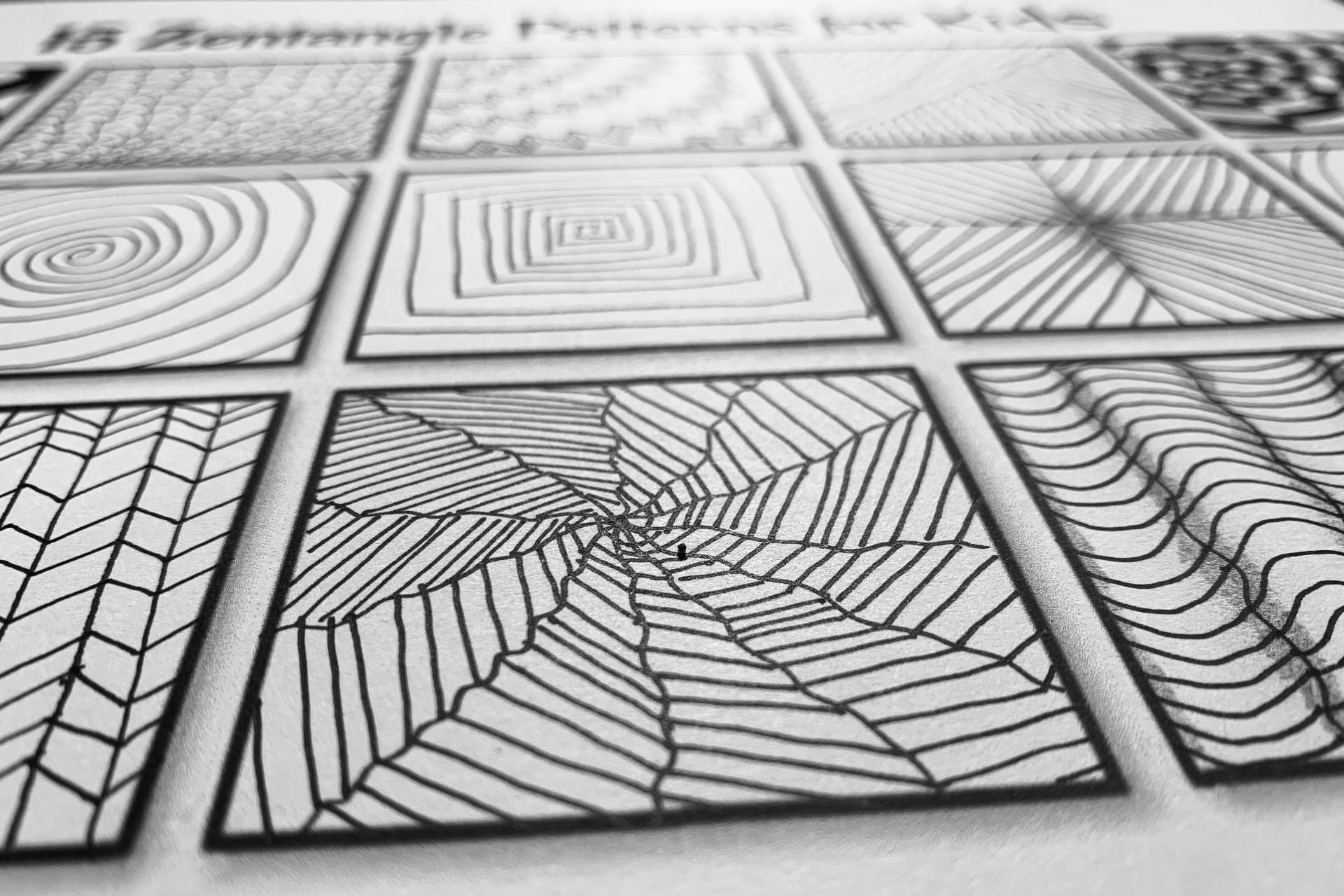 Zentangles Mindfulness Activities For Kids Lightly Sketched