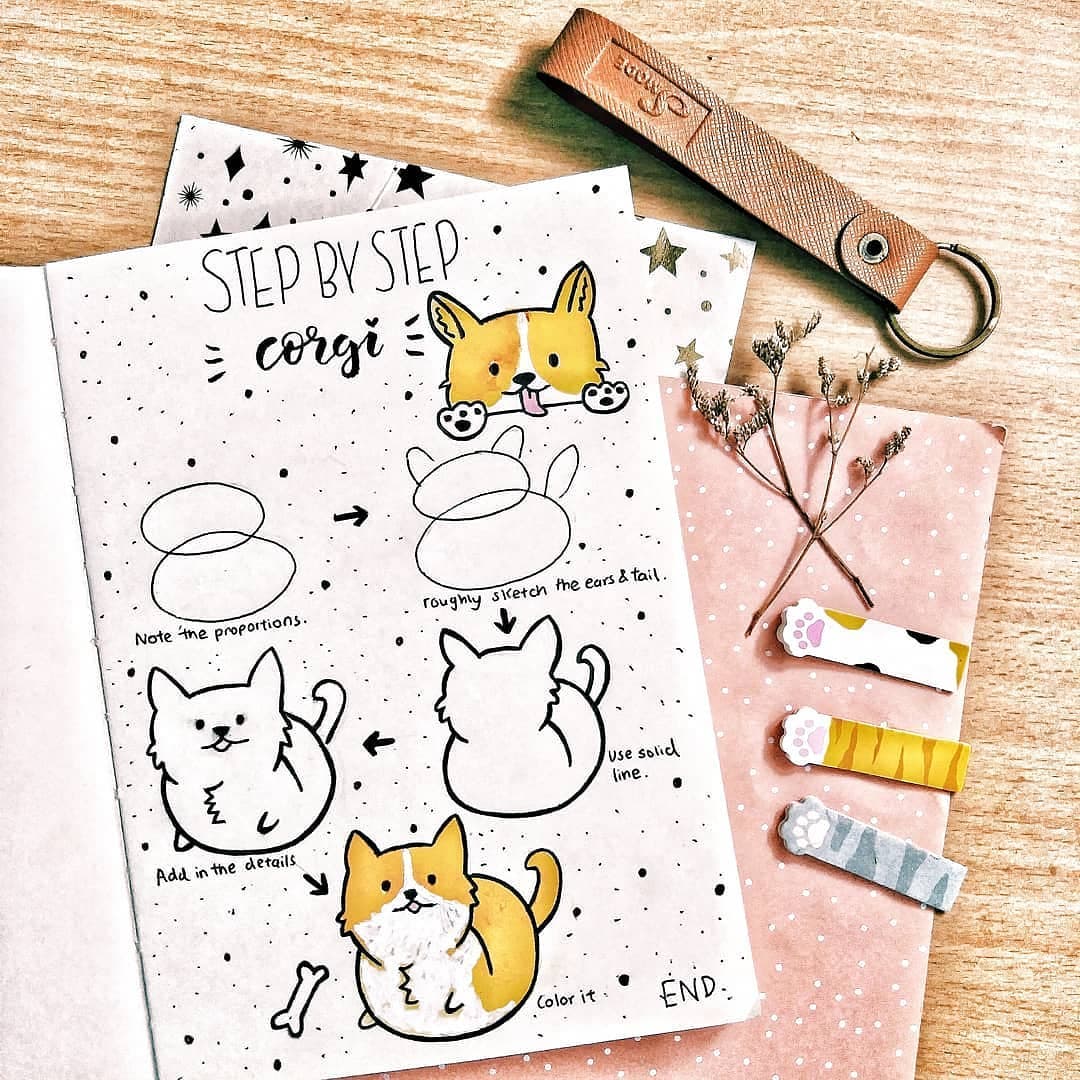 Cute Doodles to Draw Step by Step Drawing Lightly Sketched