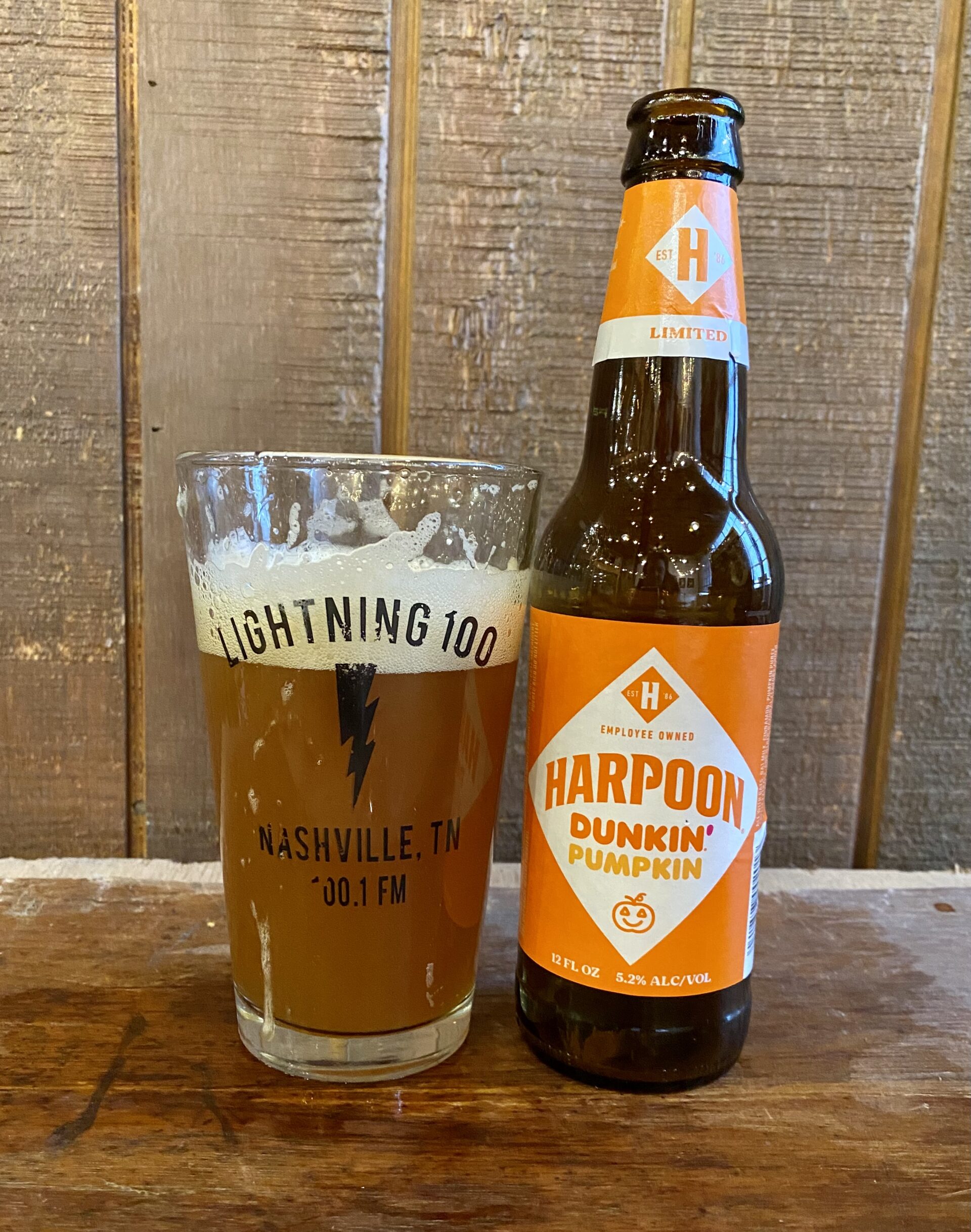 Holiday Hops 2022 Day 10 Harpoon Brewery Dunkin Pumpkin Lightning 100