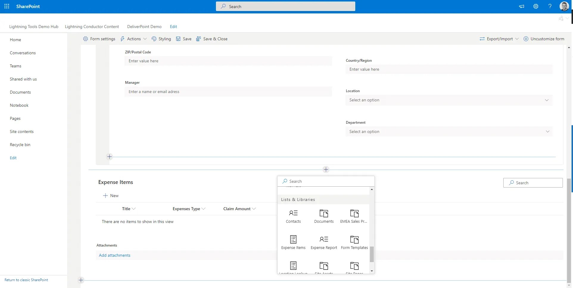 SharePoint Modern Form Designer Lightning Tools
