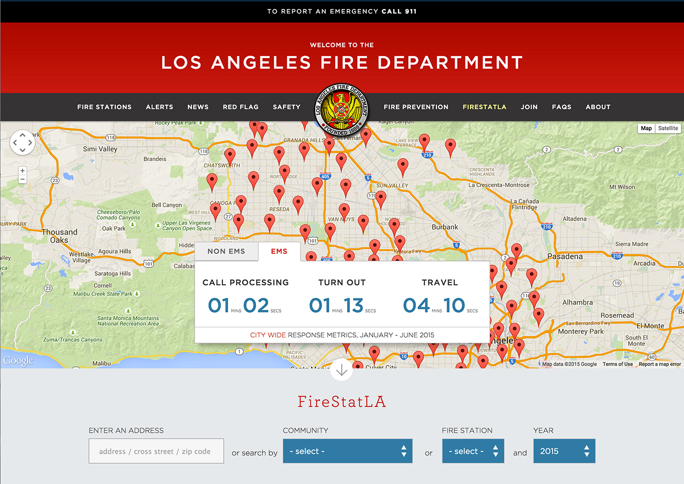 INTRODUCING A Whole New site for the LA Fire Department