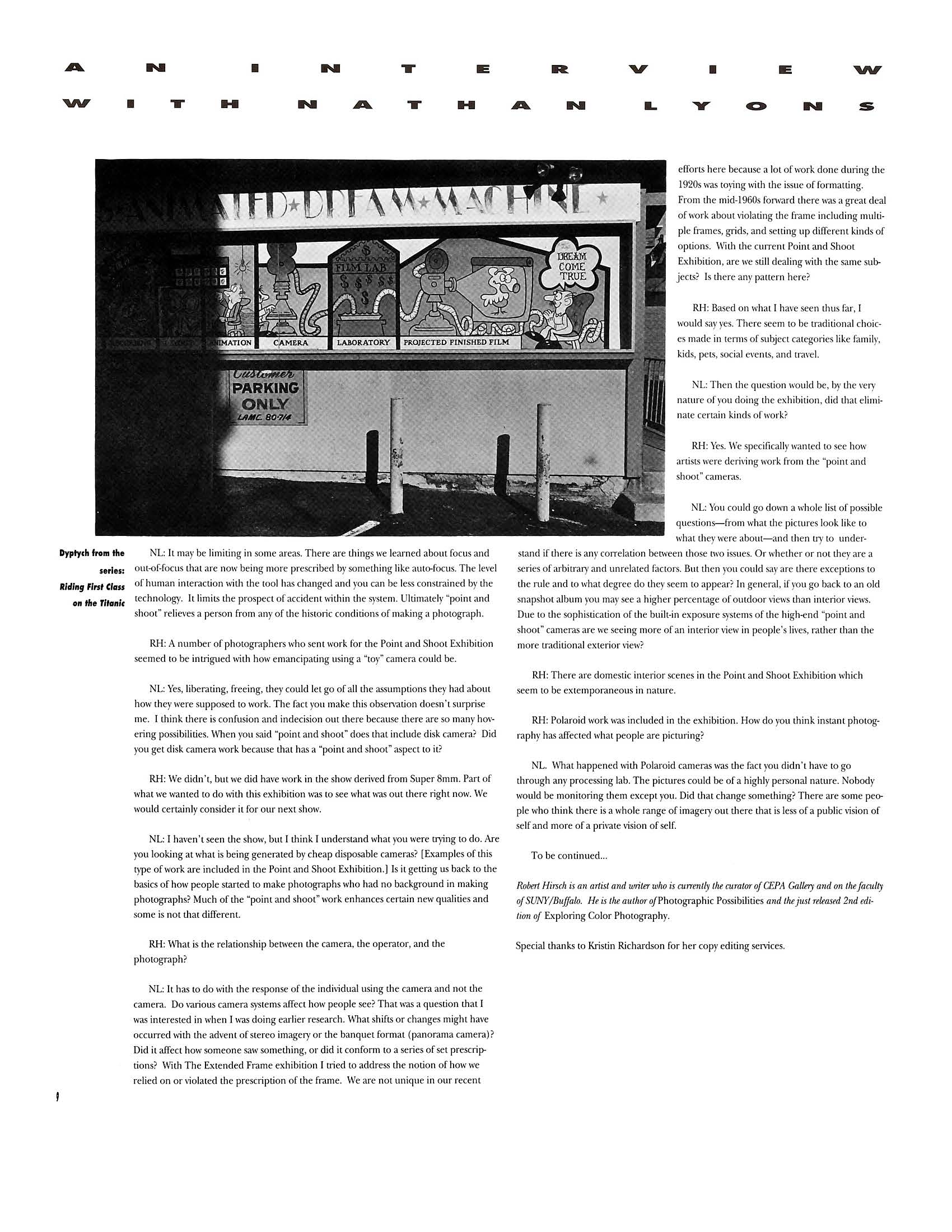 Nathan Lyons on the Snapshot Light Research