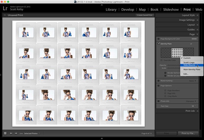 Creating Contact Sheets With a 'Slide Mount Look' in Lightroom