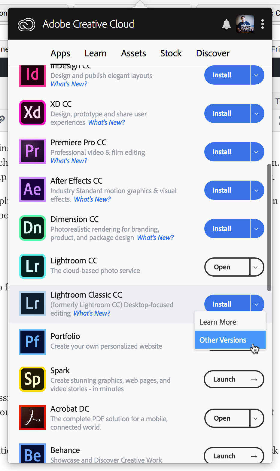Rolling Back to a Previous Version of Lightroom Classic 