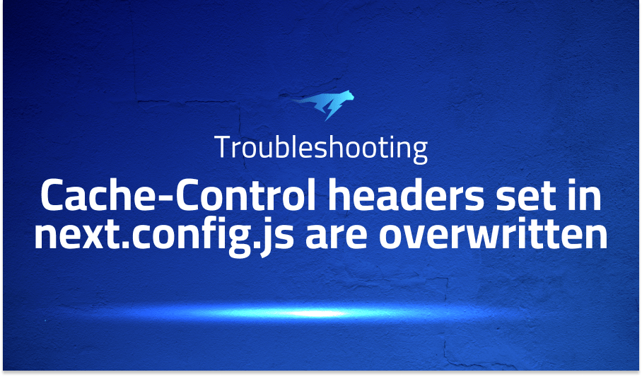 CacheControl headers set in next.config.js are overwritten Lightrun
