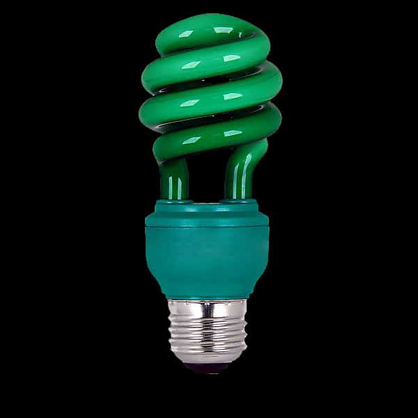 Green Mini Twist Compact Fluorescent Bulb LightsAlive