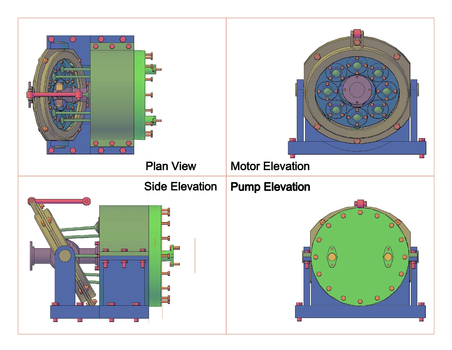 Hydraulic Pump-4 views | Eschenbach Construction | Michael Eschenbach