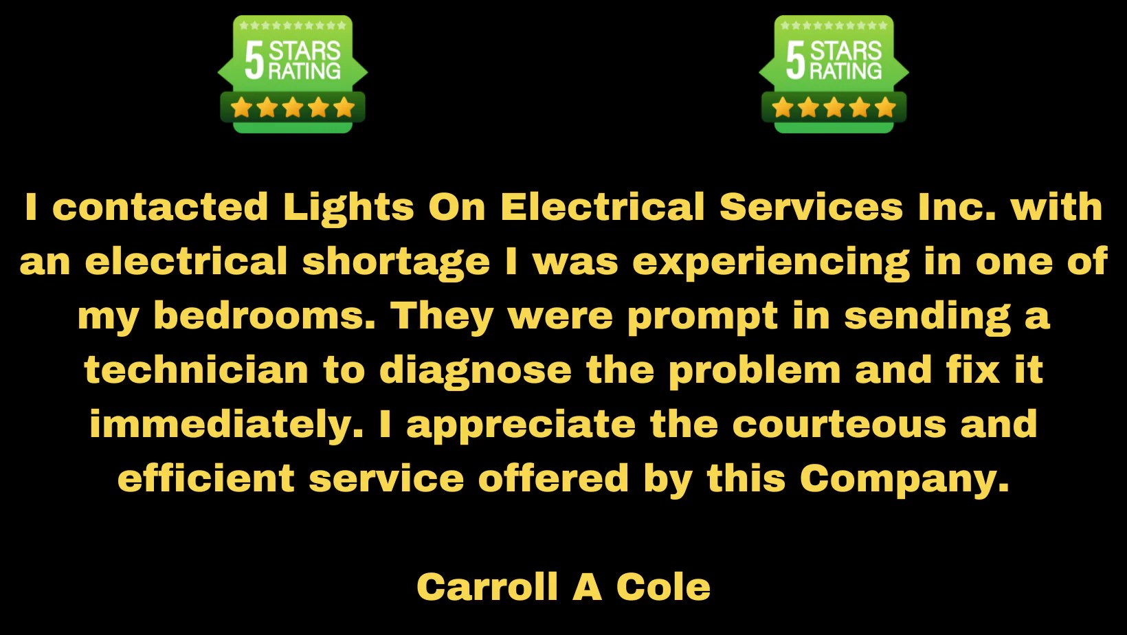 Lights On Electrical Services, Inc.