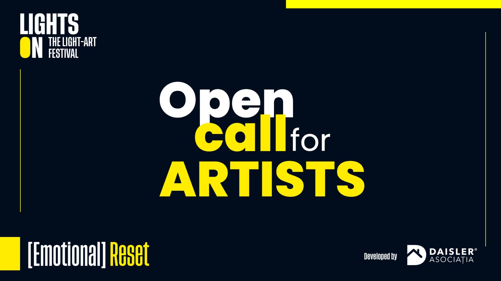 Call for artists 2023 Apply now! Lights On România