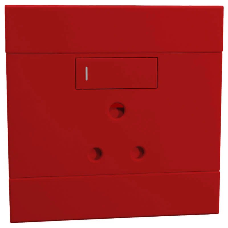 VETI 2 Single Dedicated 16A RSA Socket Red Light Switches