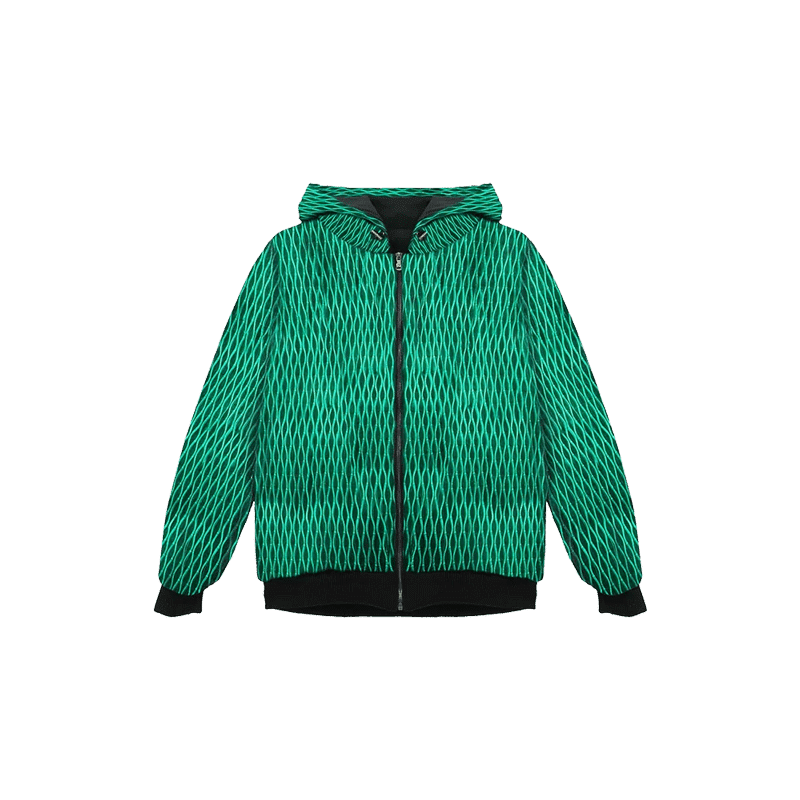 Fiber Optic Light Up Zip Up Hooded Jacket Light Up Wear