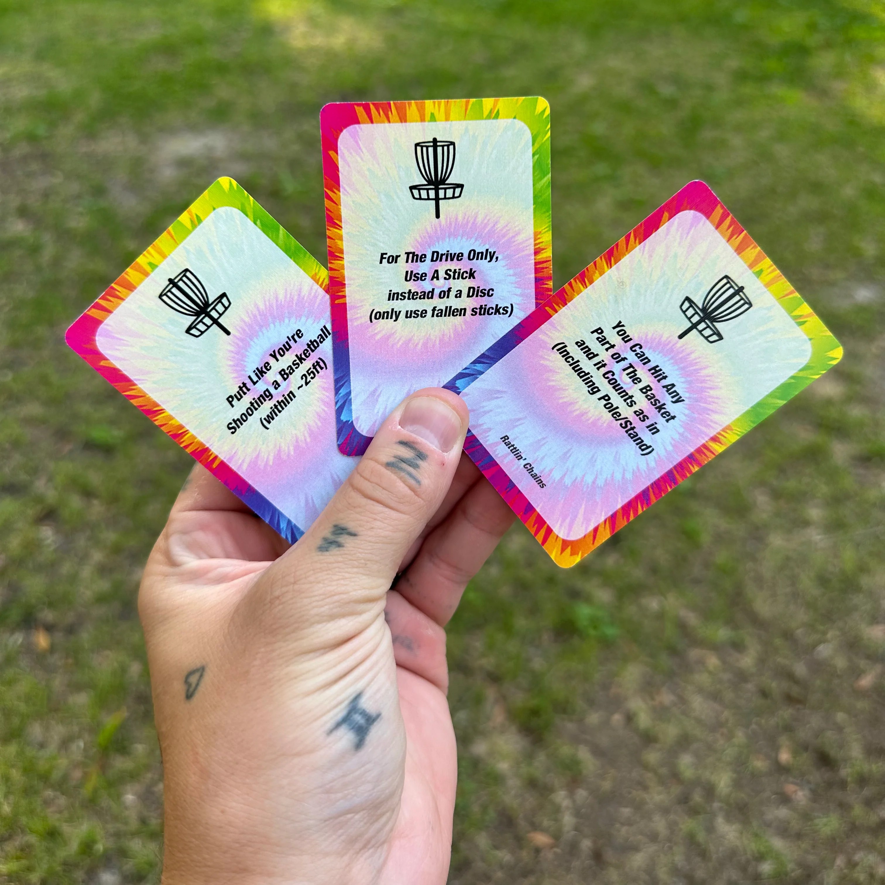 Rattlin' Chains Disc Golf Card Game Light Wave Card Games