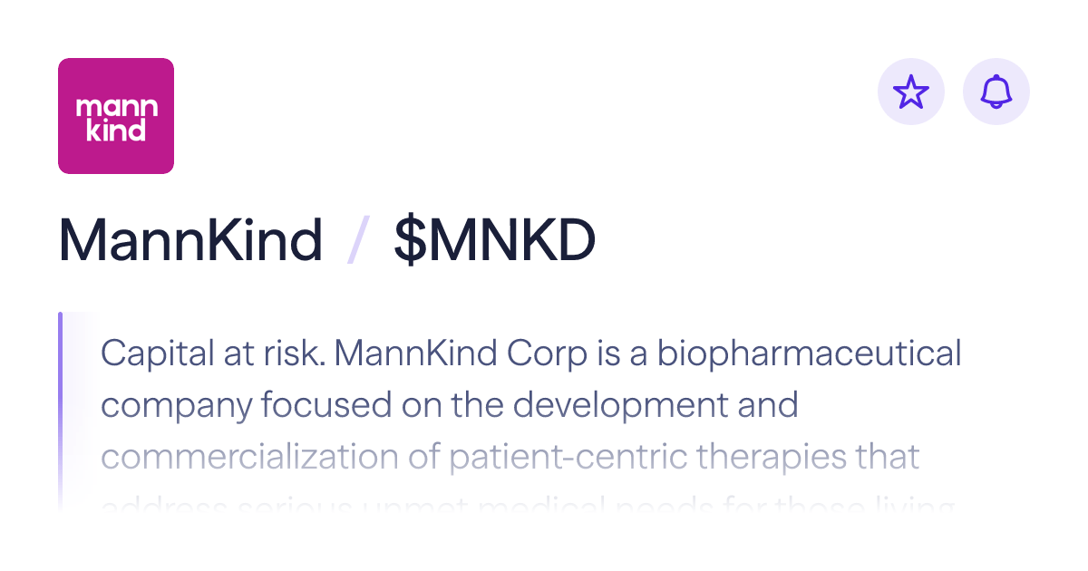 Buy MannKind stock MNKD Share Price Lightyear