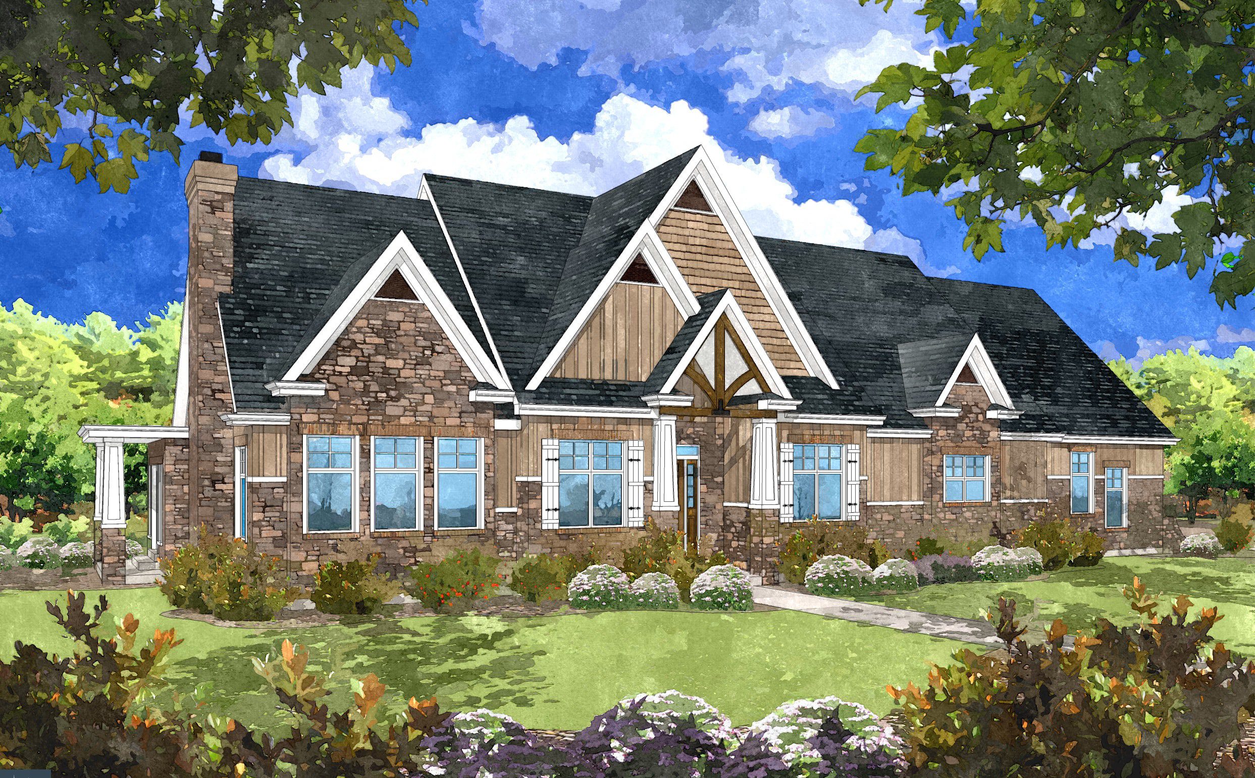 Katie Home Plan Rendering 2 Lightyear Homes Utah Custom Home Builder