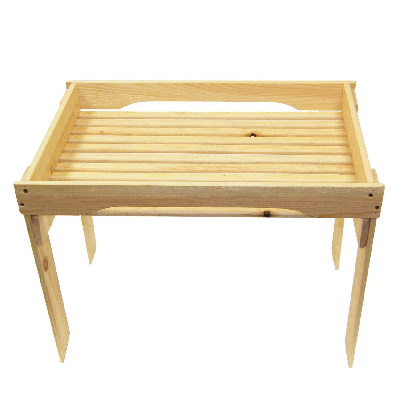 The Classic GN1/1 Rustic Slatted Tray Riser 530x325x430 Display