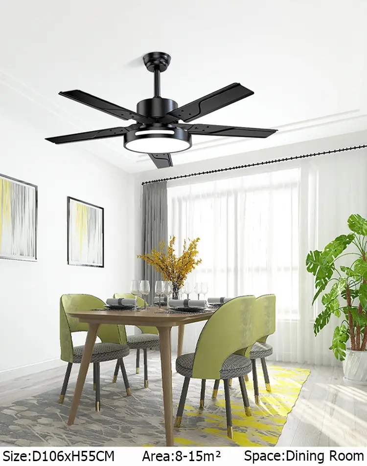 LIGTOP Ceiling Fan With Light, 74W LED Pendant Light Ceiling Fan With Remote Control Modern
