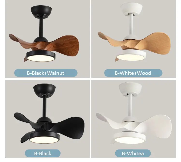 Quiet Ceiling Fan with LED Light DC motor 32 inch Large Air Volume