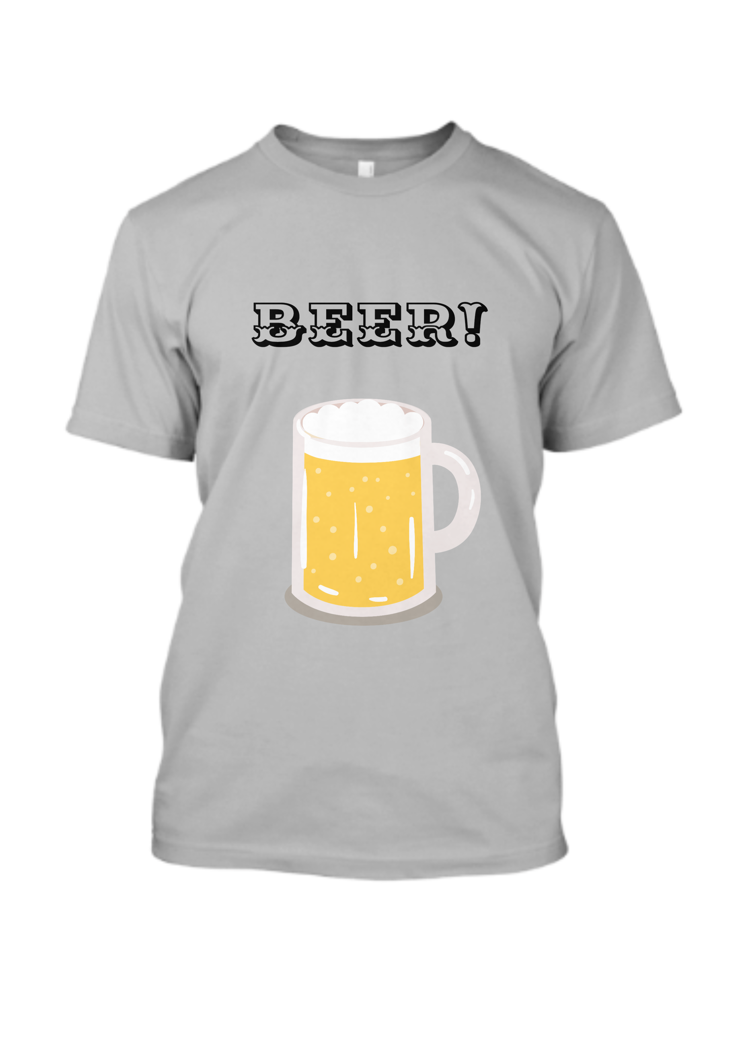Beer tshirt silver only available in XL size Likeable Shirt Designs