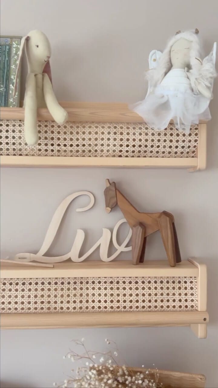 Adorable IKEA FLISAT Wall Storage Hack with Cane bing LIKEAHACK