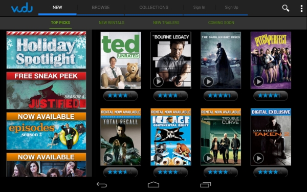 Vudu brings streaming videos to Android, offers 10 free movies Liliputing