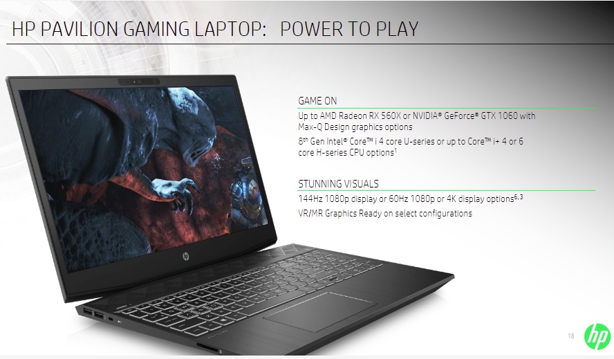 HP Pavilion Gaming Laptop coming soon for 799 and up Liliputing