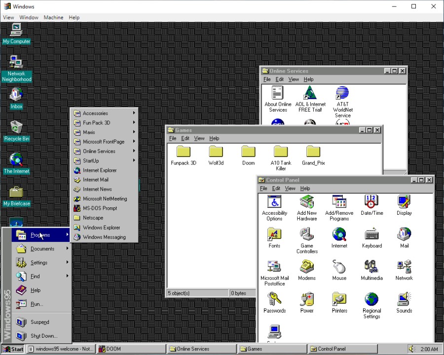 Windows 95 emulator to run 3dmm