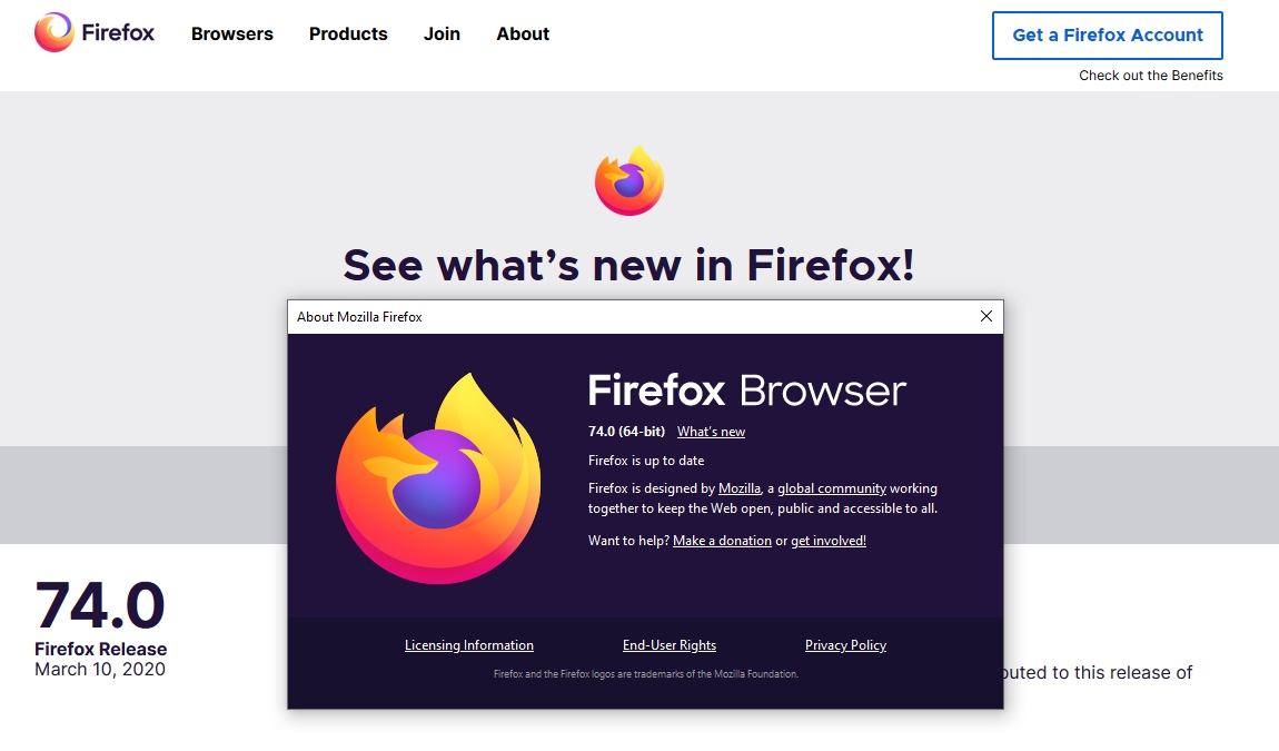 Firefox 74 for desktop released (and Firefox Preview v4.0 for Android