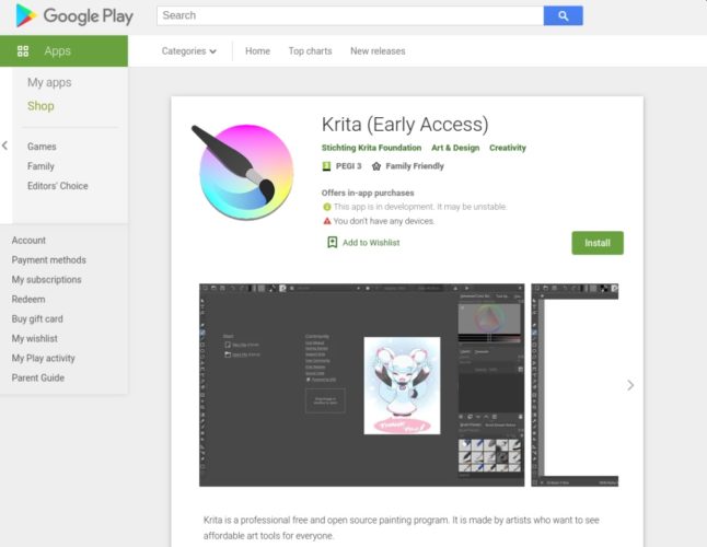 Open source digital painting app Krita comes to Android and ChromeOS