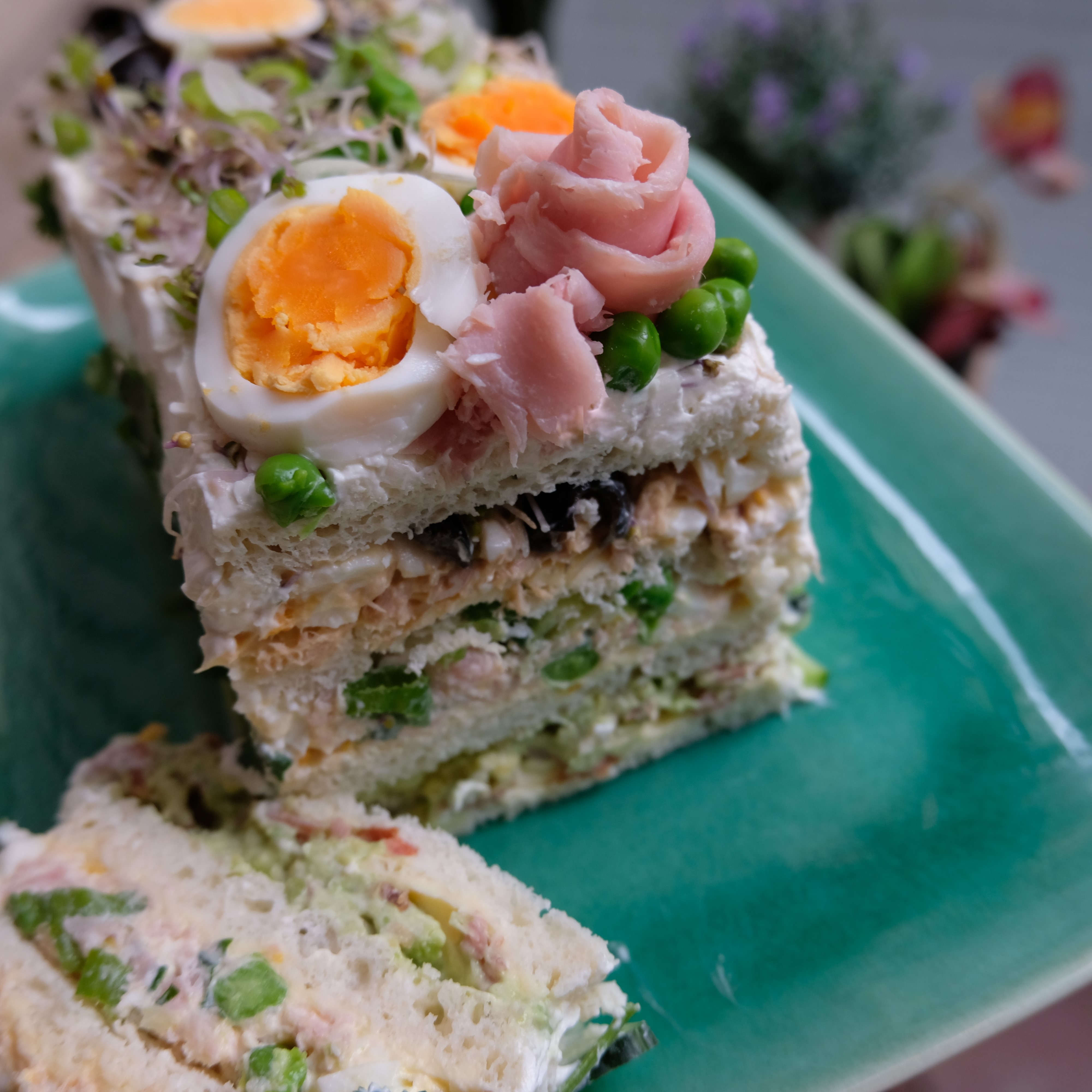 Smörgåstårta Swedish sandwich cake recipe! An easy delish savoury treat