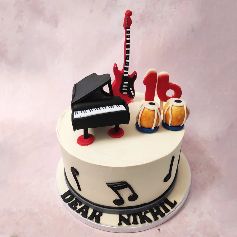 Musical Instruments Cake Grand Piano Cake Electric Guitar Cake