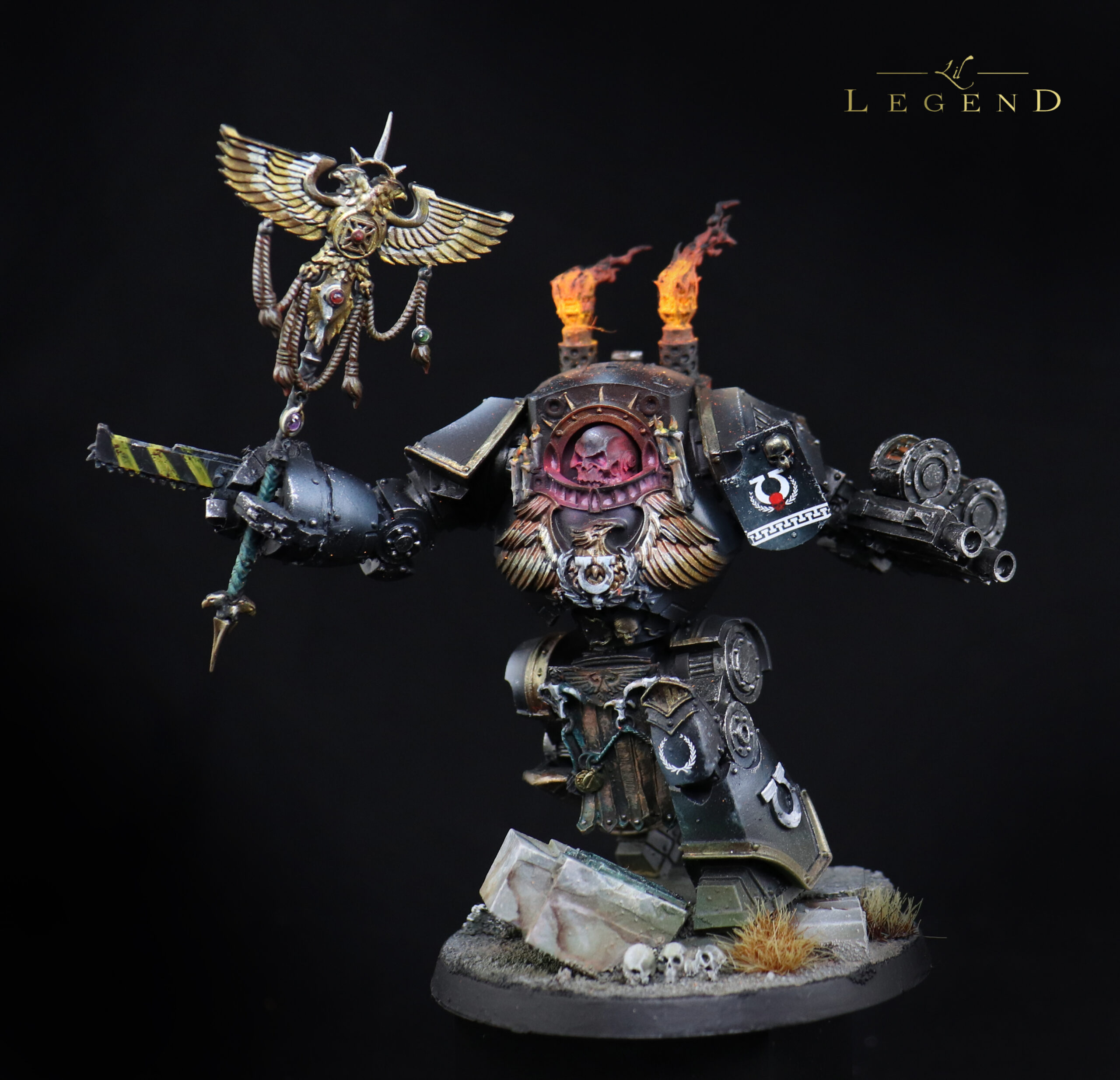 Ultramarine Chaplain Dreadnought Commission Lil Legend Studio