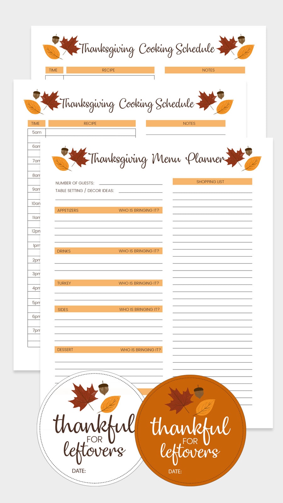 Free Printable Thanksgiving Decorations