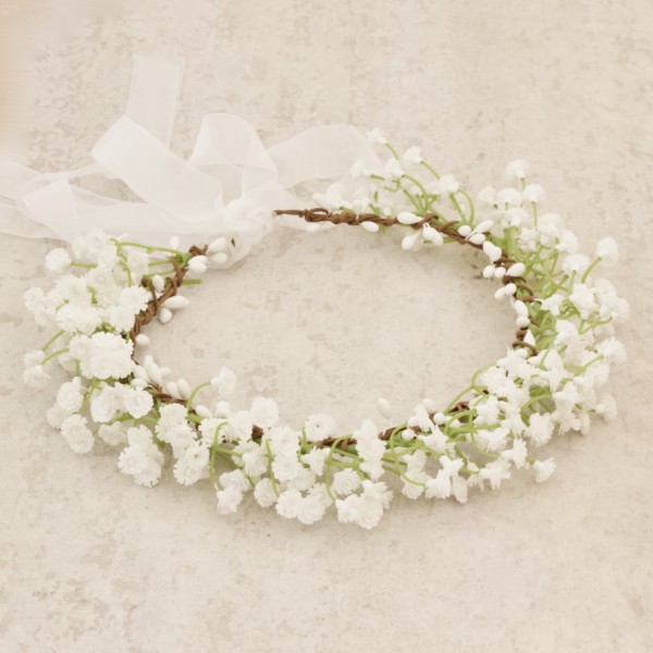 Babys breath flower crown Lilly & Lace