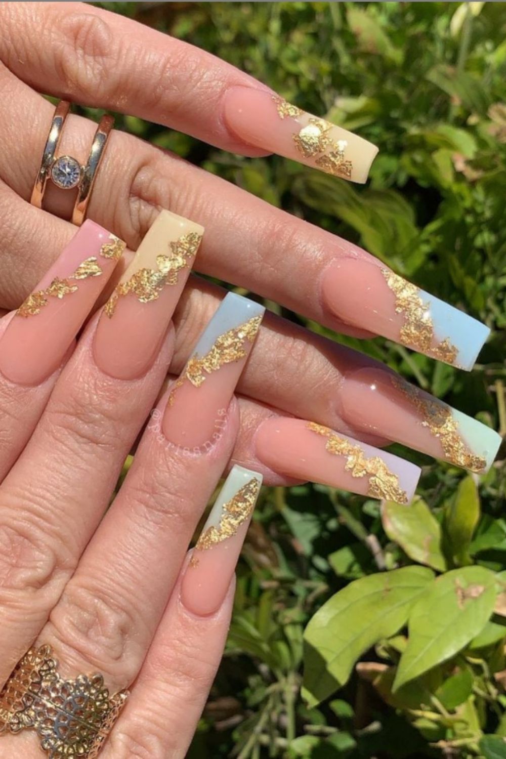 32 Beautiful Coffin Acrylic Nails with Flower for May Nails