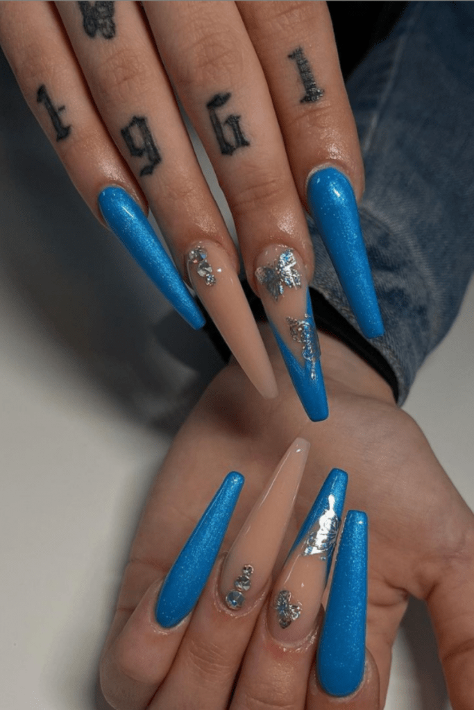 Acrylic Nails Summer 2021 Butterfly Nail Art is the Trend of the Year