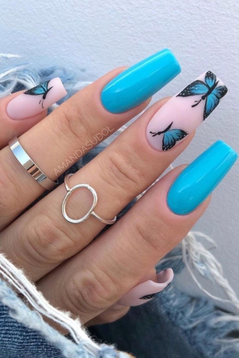 45 Beautiful Coffin Shaped Nail Art Designs for Summer Nails in 2021