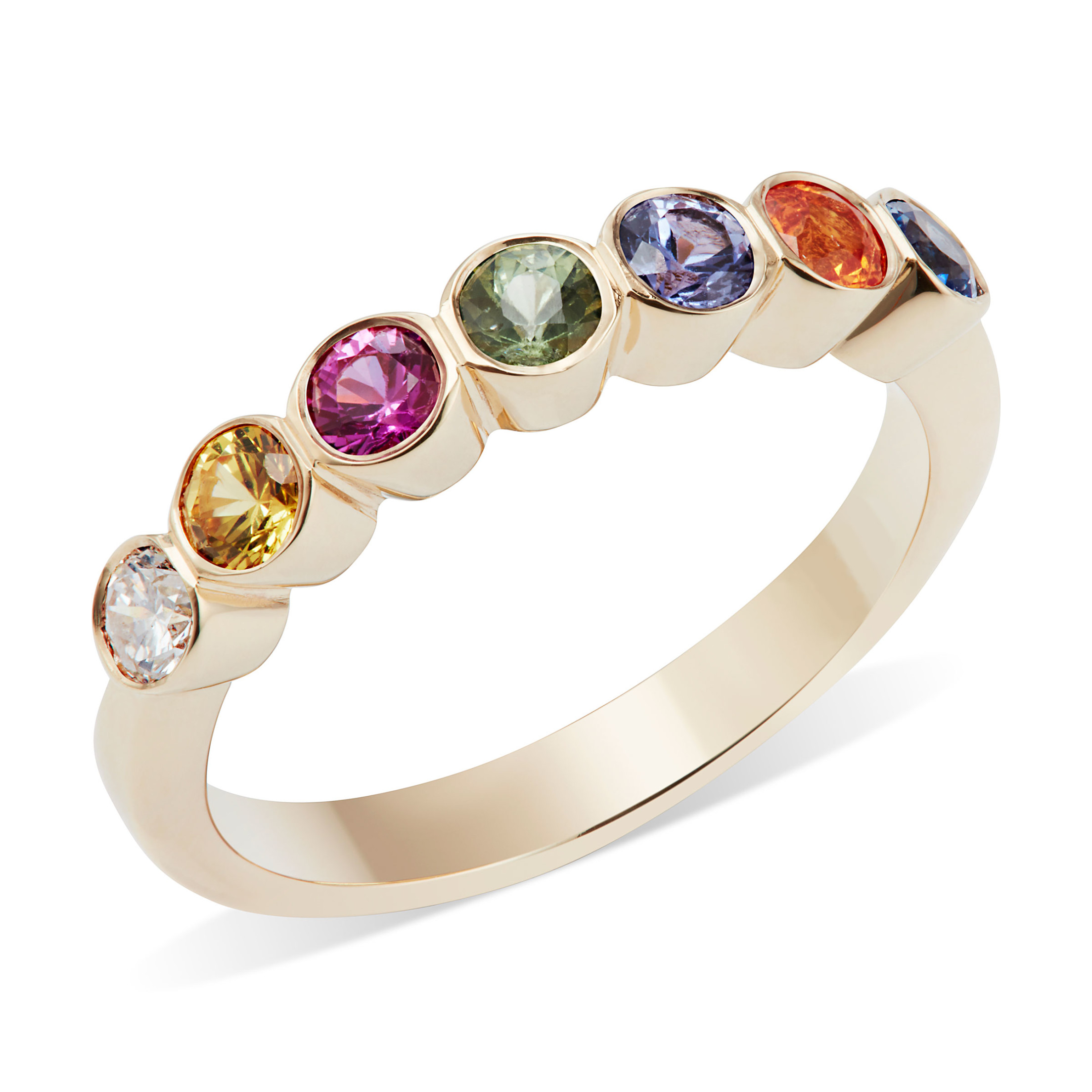 7 Stone Rainbow Ring Lily Kamper