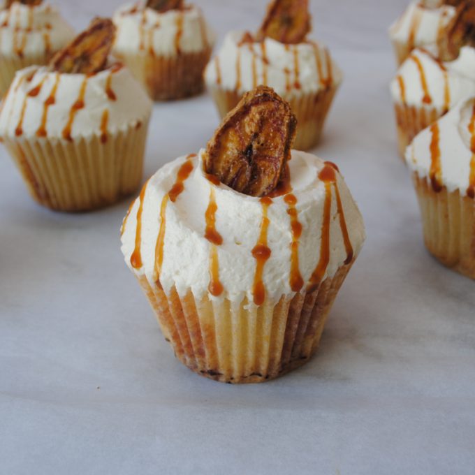 lily vanilli recipe banana cupcake salted caramel