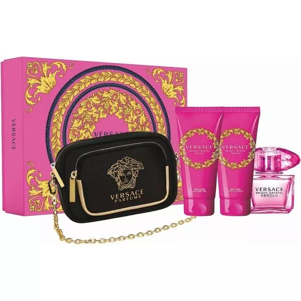 KIT VERSACE BRIGHT CRYSTAL ABSOLU EDP 90ML 4PZ LIMA LIMÓN