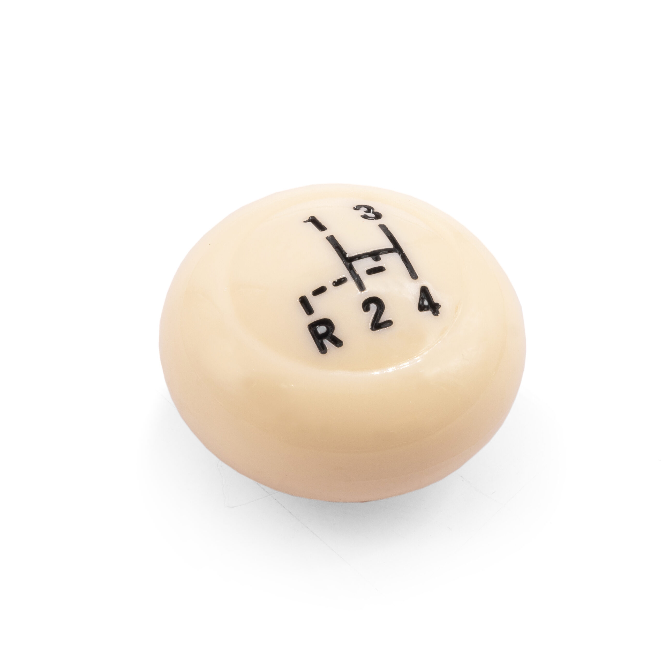 Vintage Speed Gear Shift Knob with Stock Shift Pattern, Ivory, 12mm