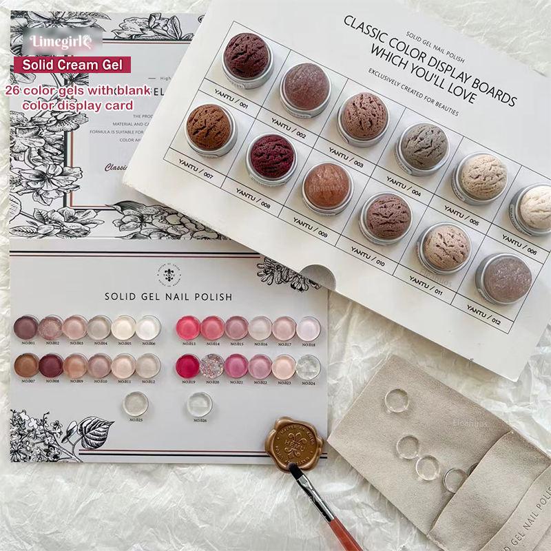 26 Color Ice Cream Solid Gel Nail Polish Limegirlstore