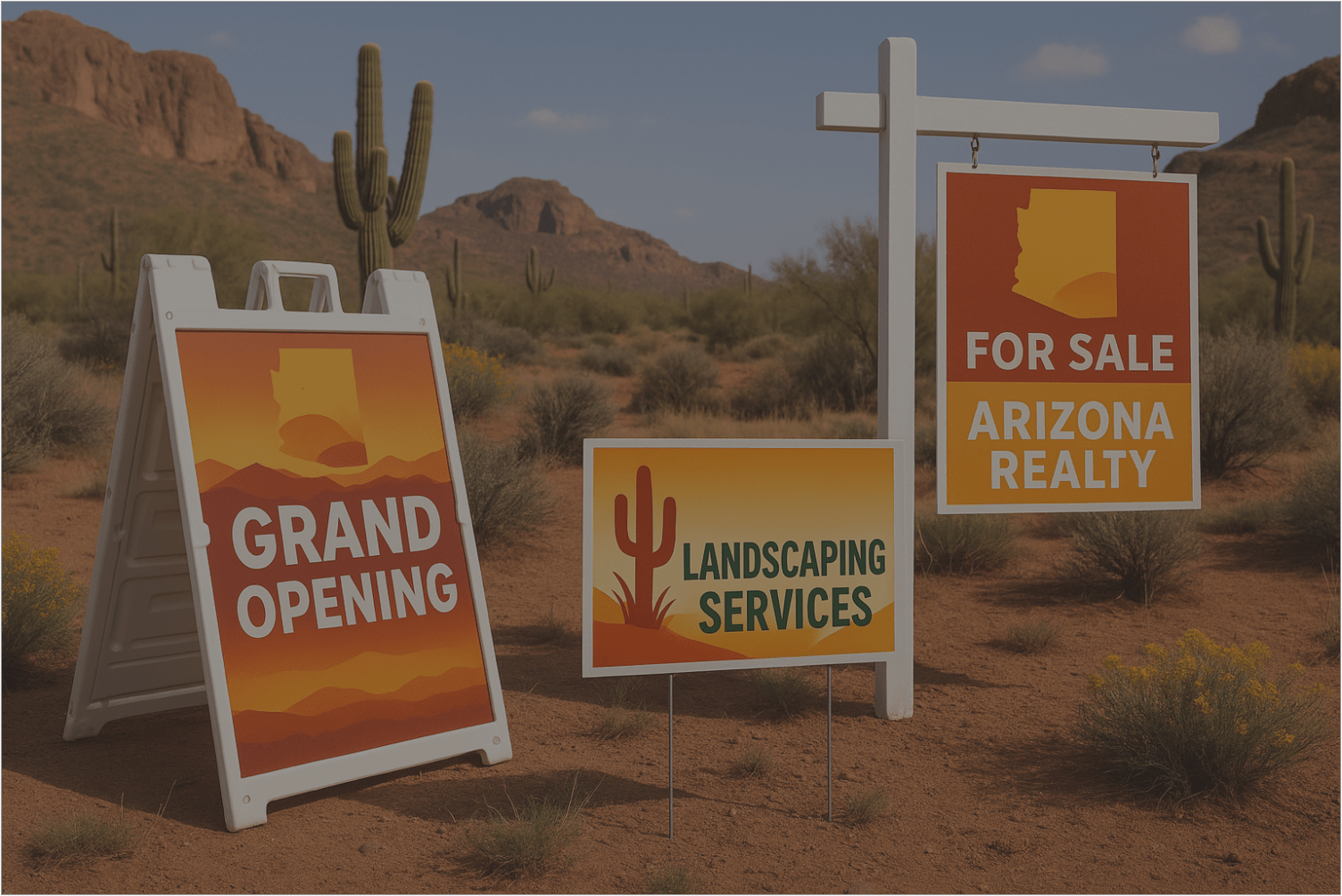 Custom Signs Phoenix AZ Banner Stands, AFrames & ADA Signage
