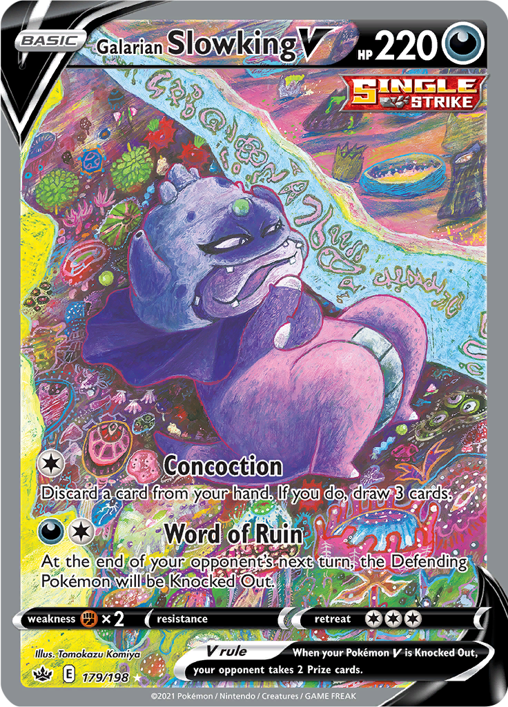 Galarian Slowking V Chilling Reign (CRE) 179 Limitless