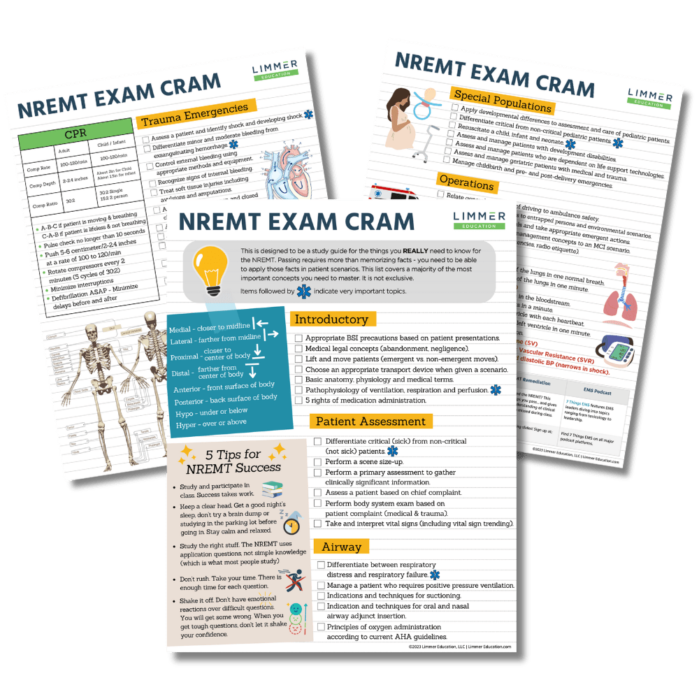 NREMT Exam Cram Study Guide Limmer Education
