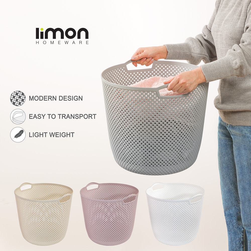Round laundry basket knit design limonuae